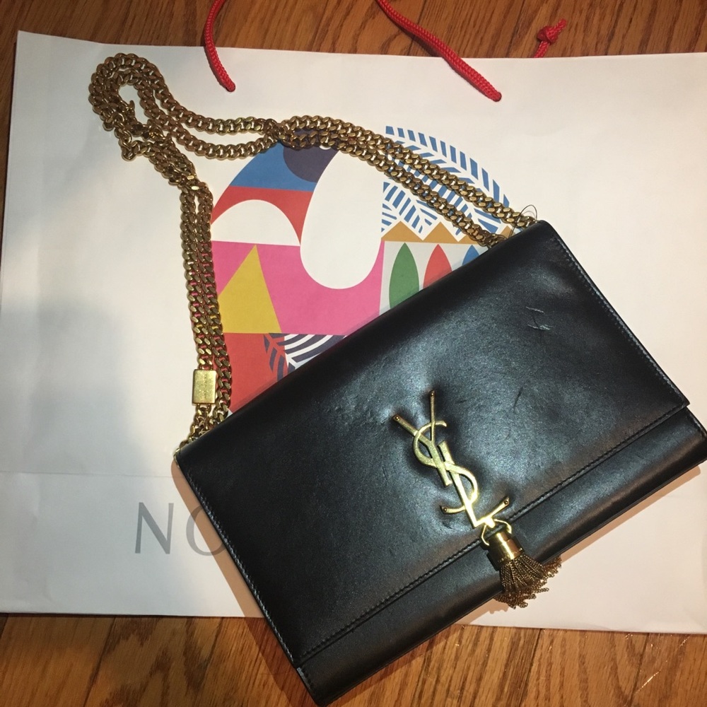 YSL clutch golden chain crossbody